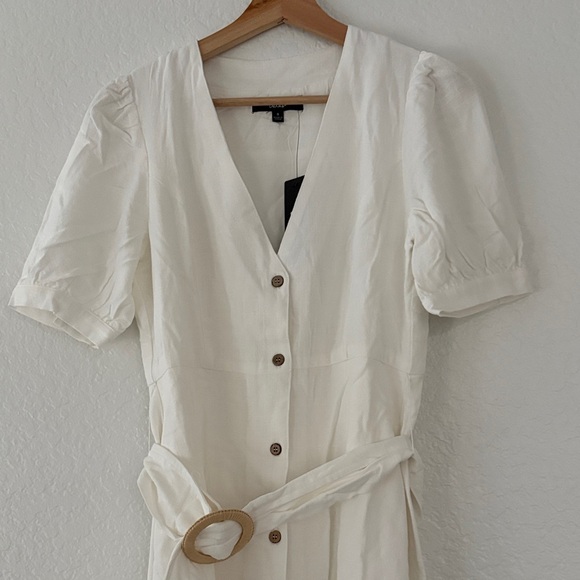 NWT Lulus Blissful Simplicity White Midi Dress - Picture 7 of 13